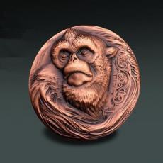 猴子高浮雕大銅章