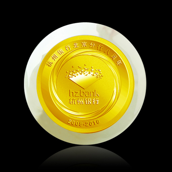 杭州銀行-北京分行八周年金銀紀念幣章